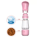 Garrafa 3 em 1 para cães e gatos. Garrafa para água, pote para ração e dispenser