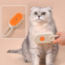 Escova elétrica a vapor para pets 3 em 1 – Remoção de pelos e massagem para cães e gatos