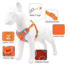 Coleira Peitoral para Cachorro Pequeno e Médio porte com Guia – Colete Confortável com Fita Refletiva
