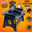 Comedouro/Bebedouro suspenso com tampa para gatos e cães de pequeno porte