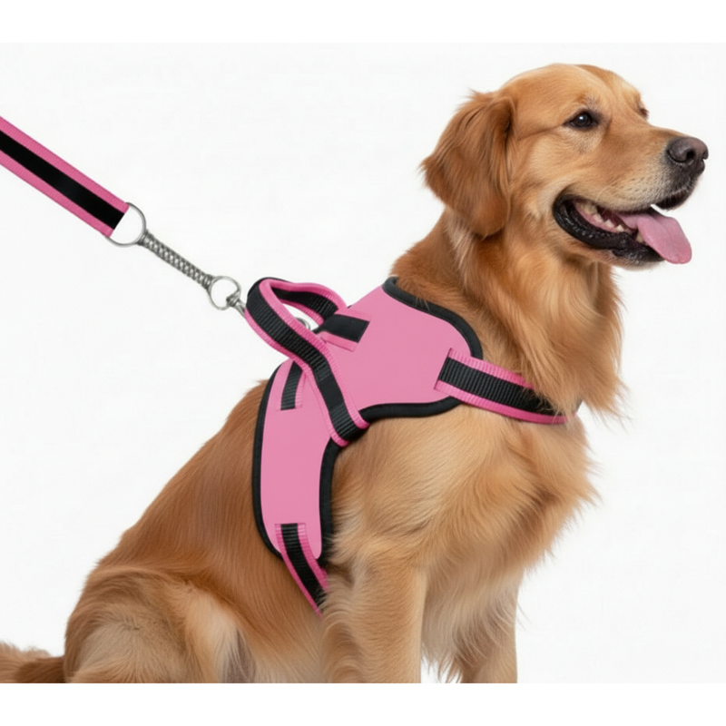 Coleira Peitoral Guia com Amortecedor Peiteira Para Cachorros Fortes