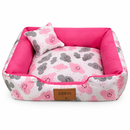 Cama de cachorro e gato 45 x 45 cm caminha pet lavável porte pequeno c/ zíper fundo impermeável