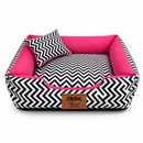 Cama de cachorro e gato 45 x 45 cm caminha pet lavável porte pequeno c/ zíper fundo impermeável