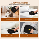 Luva Removedora de Pelos De Animais Reutilizável Eletrostática para Pets - Cães, Gatos e Estofados