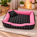 Cama de cachorro e gato 45 x 45 cm caminha pet lavável porte pequeno c/ zíper fundo impermeável