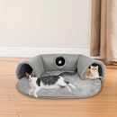 Cama de túnel para gatos 2 em 1 com cama removível para gatos de até 4 kg-Casa confortável e divertida