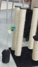 Arranhador para gatos com casinha e playground – Para brincar e descansar