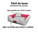 Cama de cachorro e gato 45 x 45 cm caminha pet lavável porte pequeno c/ zíper fundo impermeável