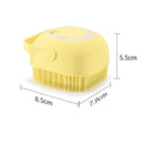 Esponja de banho em silicone com dispenser 3 em 1 – massageia, limpa e escova