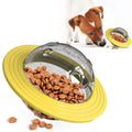 Comedouro interativo em formato de disco voador para pets