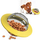 Comedouro interativo em formato de disco voador para pets